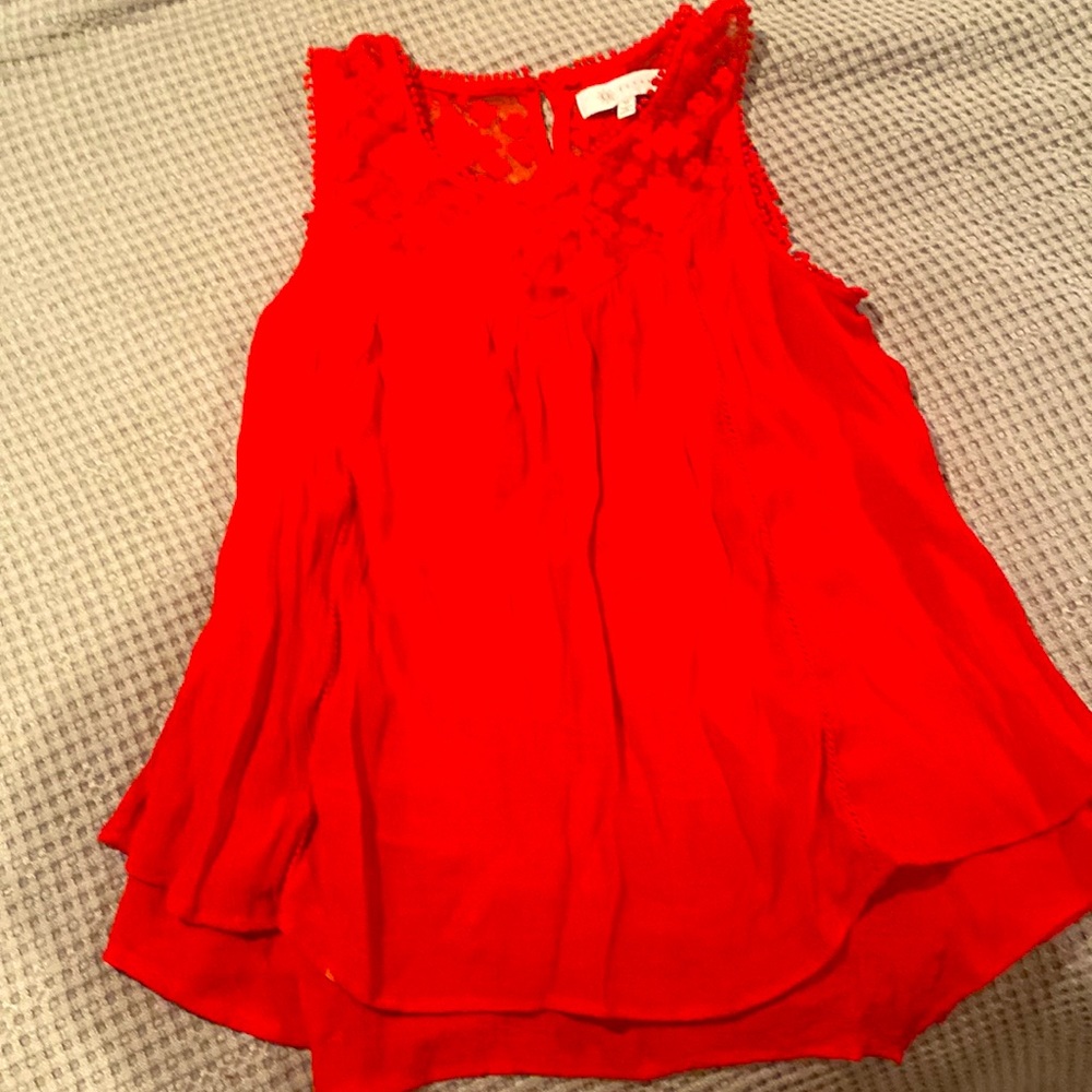 Red a line blouse